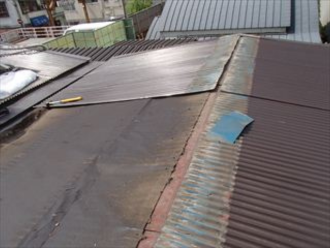 トタン屋根の工事